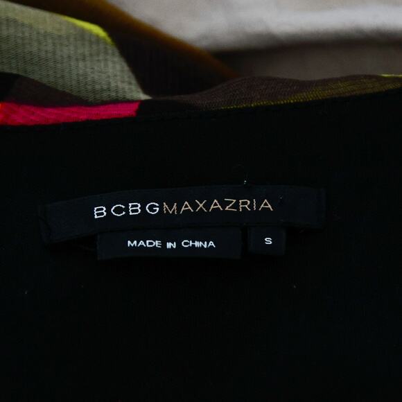 BCBGMaxaria colorblock asymmetric Midi dress size S - Picture 3 of 5